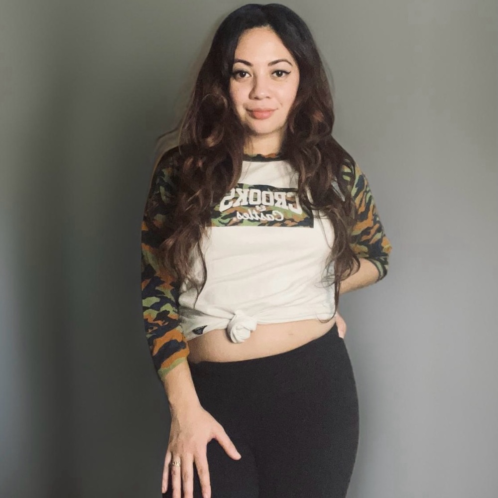 ✿ Crooks & Castles Camo Baseball Shirt